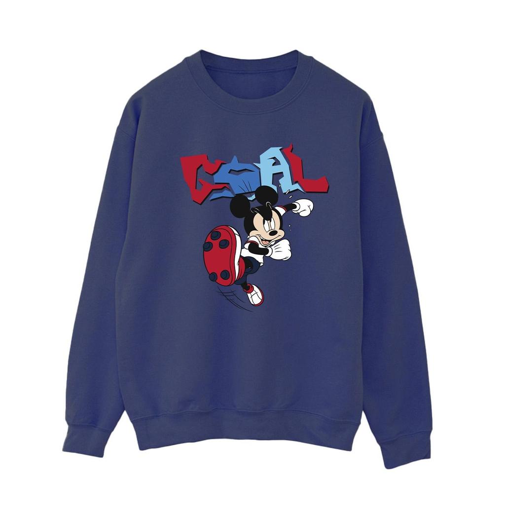 Disney Womens/Ladies Mickey Mouse Goal Striker Pose Sweatshirt