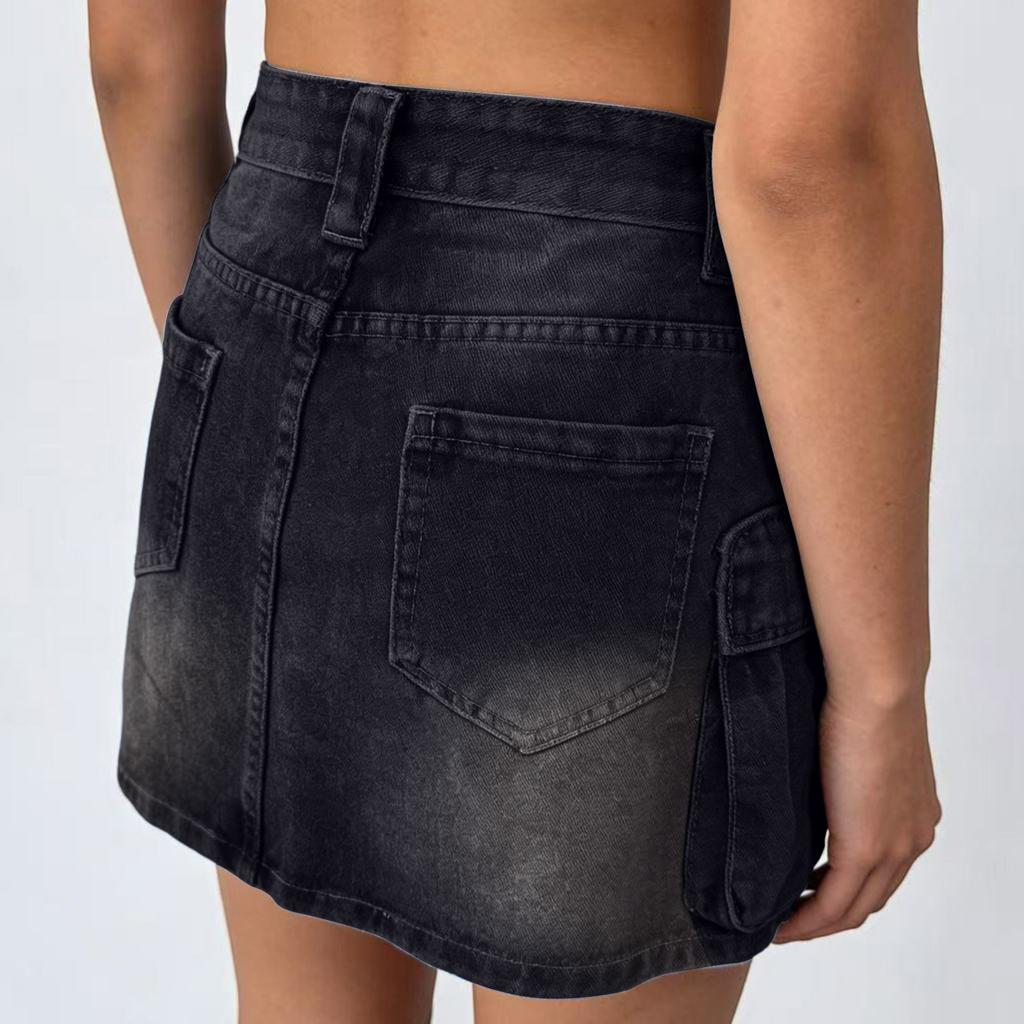 Womens Skirt High Waisted Stretchy Jean Skirts Casual Slim Fit Short Skirts