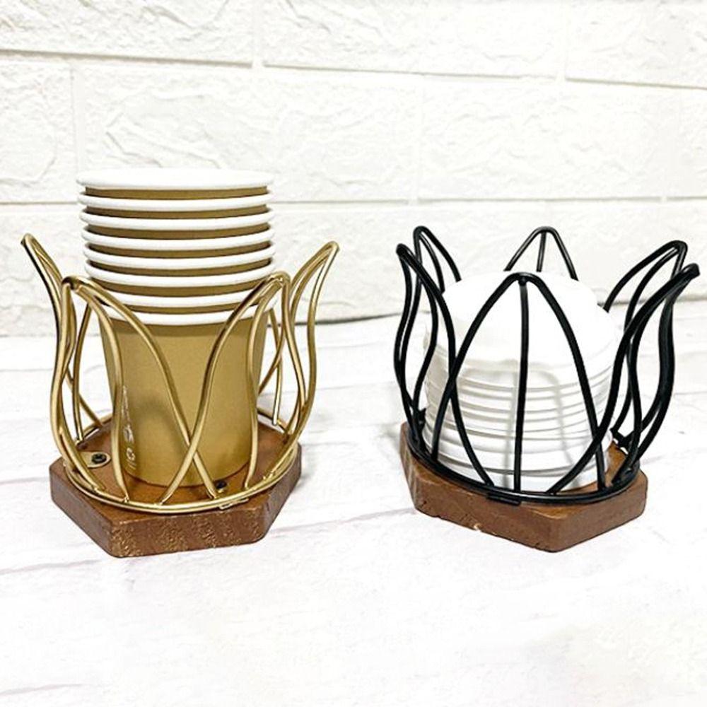 

Large Capacity Wire Coffee Storage Basket Iron Coffee Filter Holder Countertop чорний