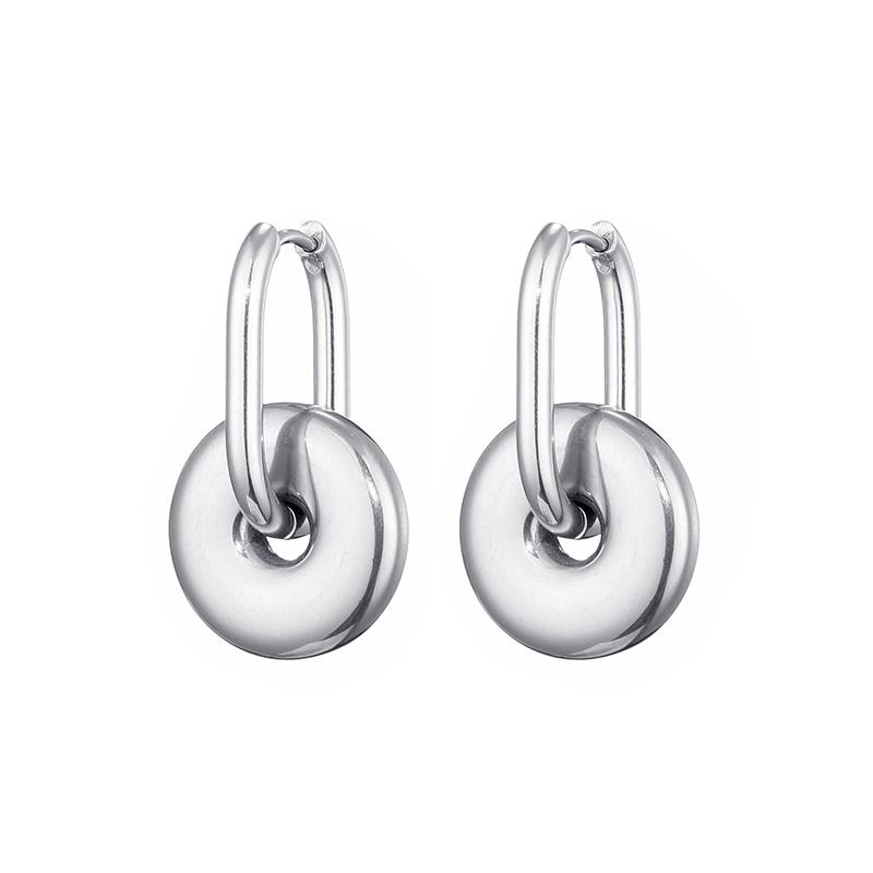 Classic Stainless Steel Heart Star Hoop Earrings For Women Punk Hip Hop Gold Silver Color Y2K Jewelry Female Earrings Oorbellen