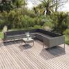 Day and Night - Day and Night Garden Furniture Set 11 Pieces and Gray Synthetic Rattan Cushions