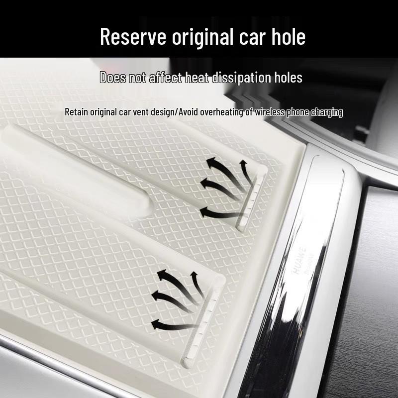 Zhiji R7 Console Wireless Charger Silicone Anti-slip Pad Car Interior Accessory