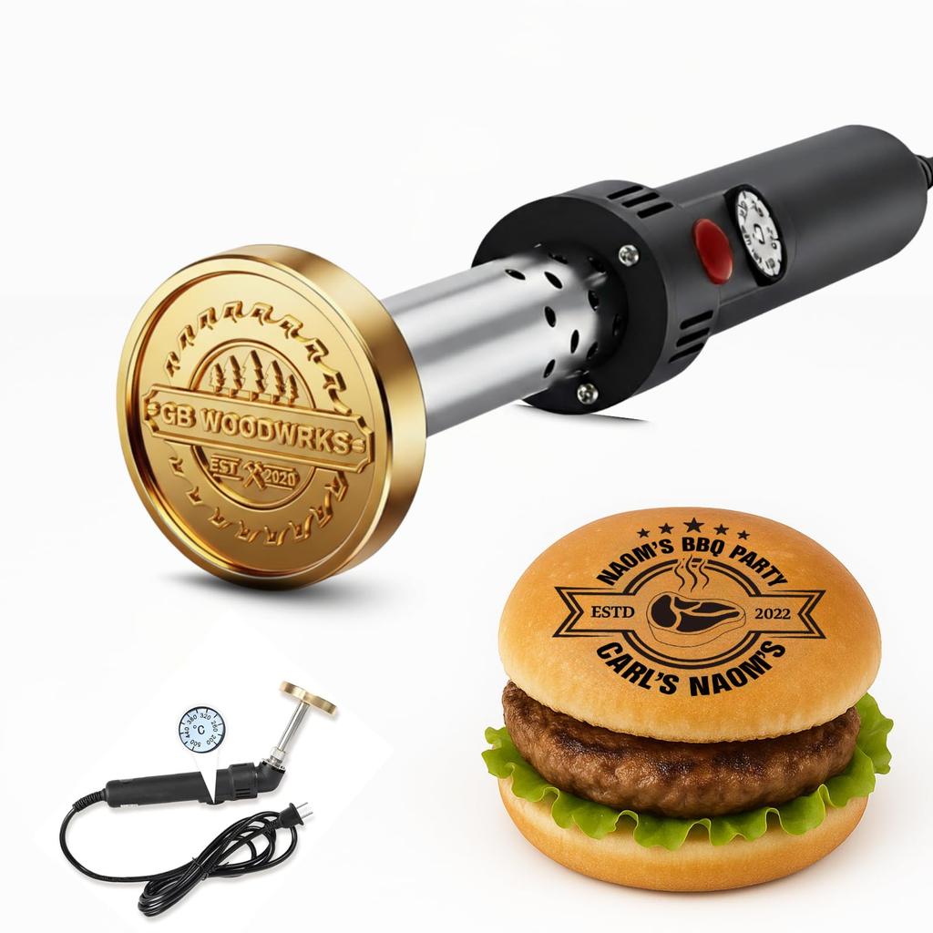 Personalized Custom Branding for Hamburgers, Steak, Bread, Wood, – BBQ Accessory Gift for