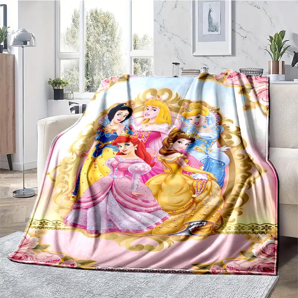 Princess Theme Printed Blanket - Perfect for Couch, Bed, Travel & Outdoor Use | Machine Washable, Cozy & Durable.