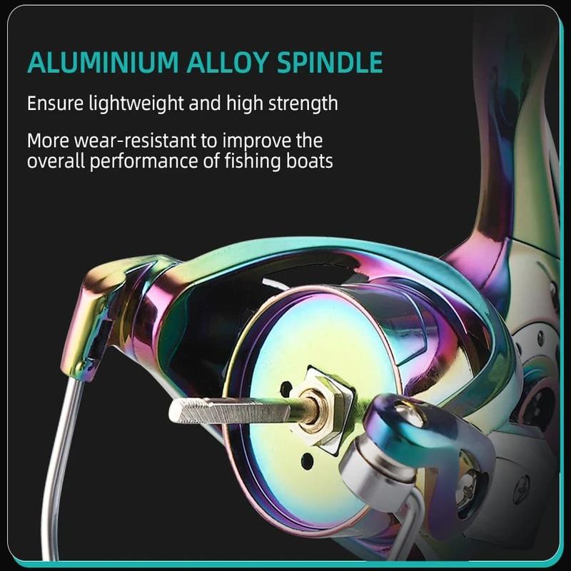 New Colored Metal Electroplated Spinning Reel Ultra-light Maximum Resistance 12 Kg Sea Fishing Spinning Reel Suitable for Seawater and Freshwater