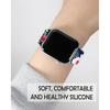Sport Watch Bands Compatible with Apple Watch Band 38mm 40mm 41mm for Women Men, Adjustable Soft Silicone Replacement Smartwatch Wristband for iWatch