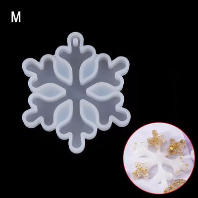Schneeflocke Weihnachtsbaum Anhänger Tags Kristall Harz Form Weihnachten Schmuckstück Epoxidharz Formen Silikonform