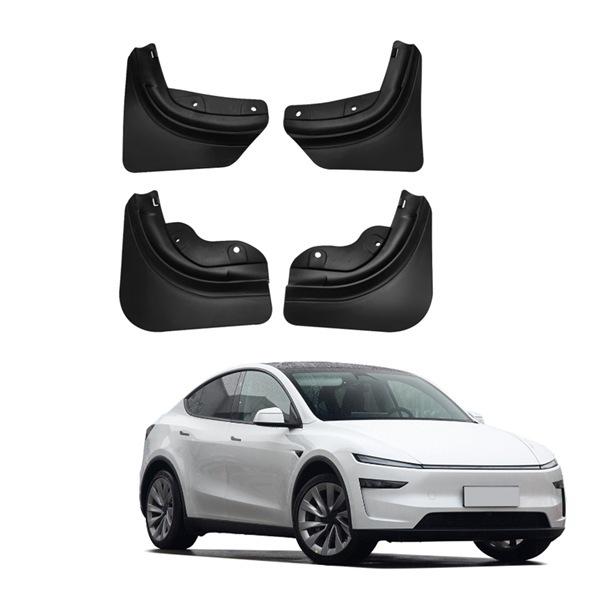 Black ABS Car Mud Flaps: Tire Splash Guards for Tesla