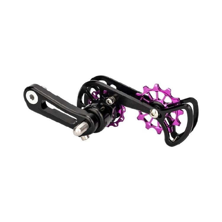 Folding Bike Chain Stabilizers Bike Chain Tensioner Guide Roller Cycling Bicycles Chain Guide Pulley Single Speed Adjuster фиолетовый