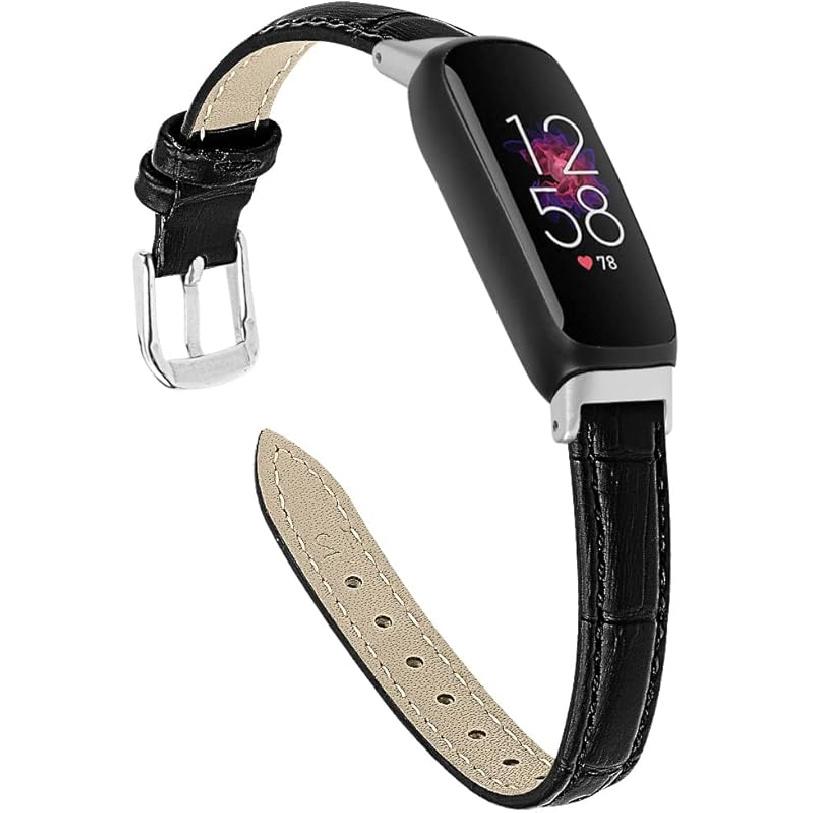 Band Compatible with Fitbit Inspire 3 Bands Replacement Genuine Leather Wristband Quick Release Straps Watch Bands for Fitbit Inspire 3 Smartwatch