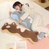 Cream Cat Plush Pillow Ergonomic Body Pillow for Side Sleeping & Cuddling 80/100cm Soft Stuffed Animal for Bed And Sofa