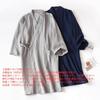Soft To the Japanese Front Home Work Hotel [QCHOMEE] Bathrobe, Jinbei, Pajamas, Yukata, Men's, Women's, 100% Cotton, Touch, Style, Opening, Nightwear,