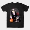 Herren Schwarzes Print-T-Shirt Süße Morticia No-Cut Transferpapier Print Baumwoll-T-Shirt