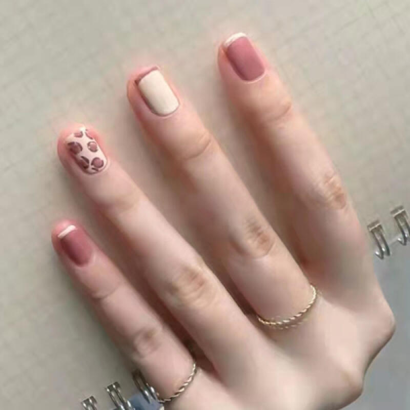 Cute Pink Hopi Stick-On Nail Tips [24tips] R267