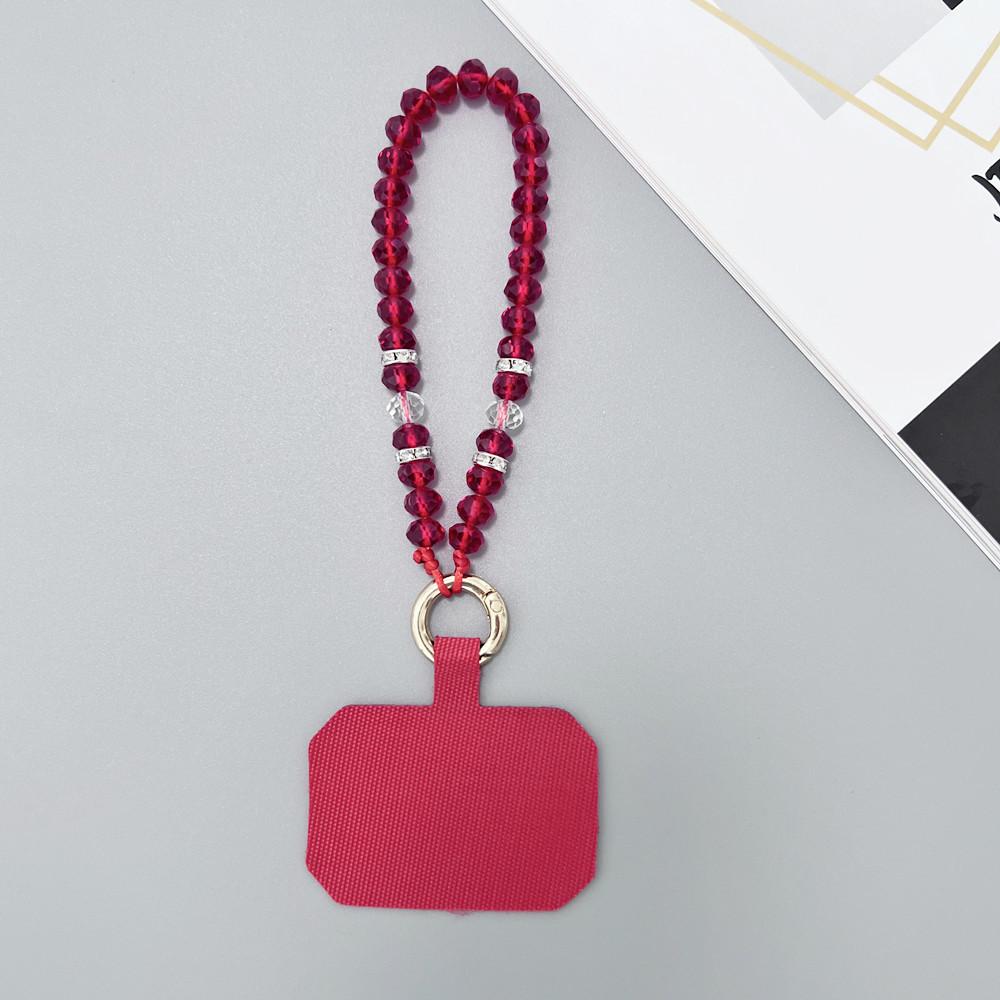 

Colorful Beaded Crystal Wrist Strap with Clip for Mobile Phones