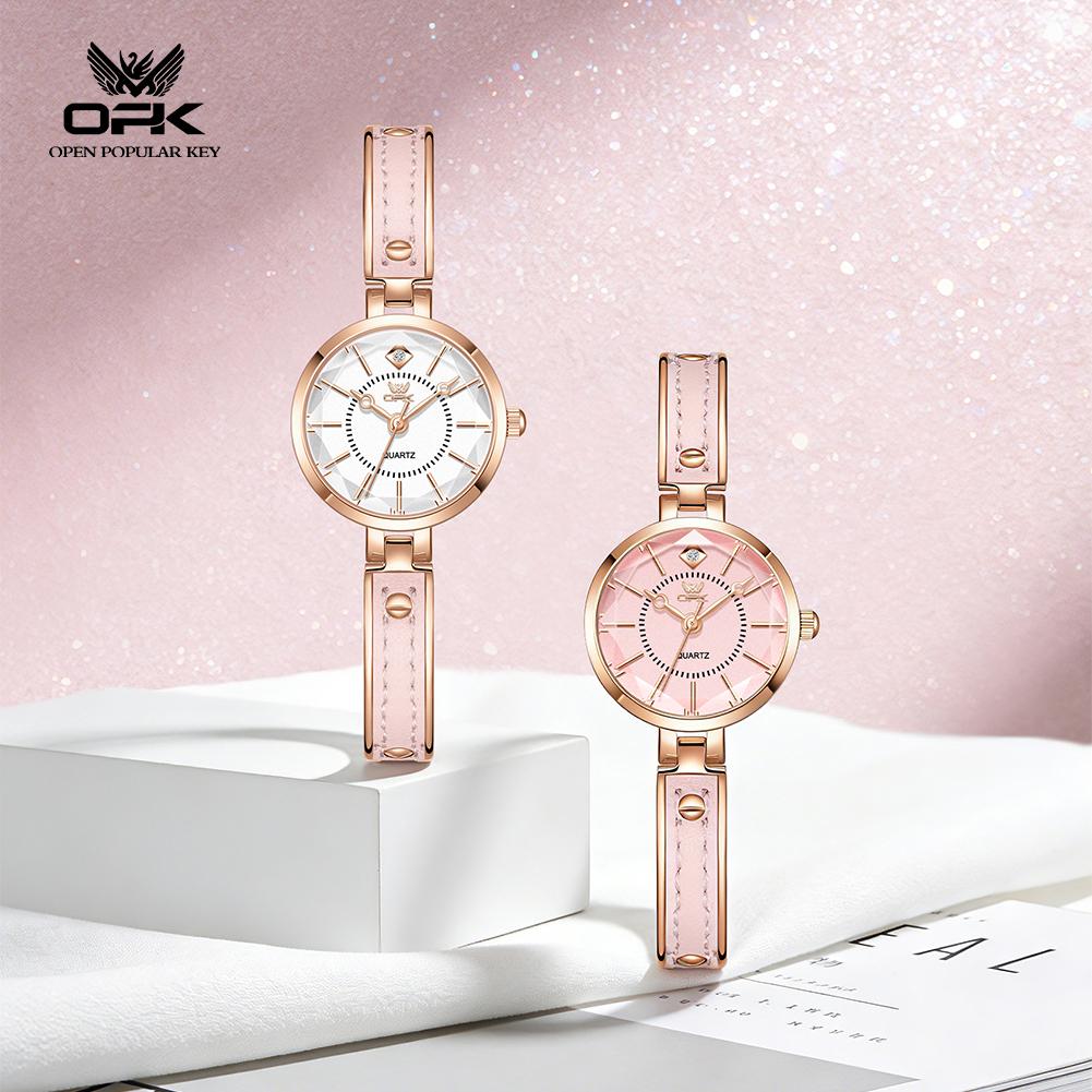 OPK Brand Watches Are Fashionable Luxurious Compact Steel Strap Waterproof Quartz Watch Women's Watch 6089