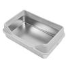 Stainless Steel Cat Litter Box with Lid High Sided Anti Splash Block Odors Easy to Clean Large Size
