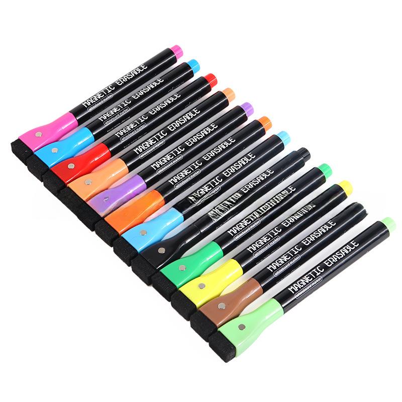 Large Capacity Fine Tip Erasable Water-Based Magnetic Whiteboard Marker for Children
