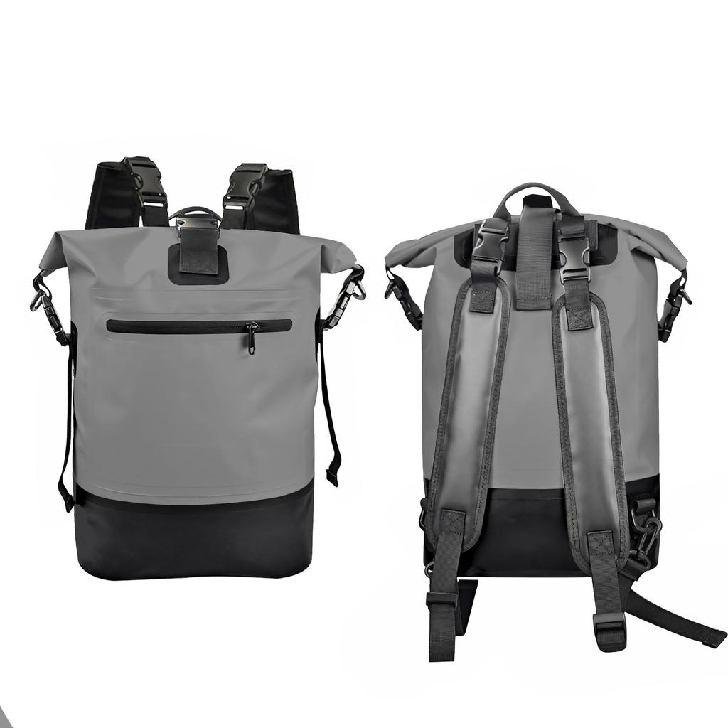 Outdoor Pvc Sports Mountaineering Bag, Rafting Camping Waterproof Bucket Bag Backpack Waterproof Dry Bag Backpack