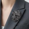Elegant Flower Brooch Unique Lapel Pin Stylish Clothing Jewelry Sparkling Badge Suitable for Various Daily Party Wear