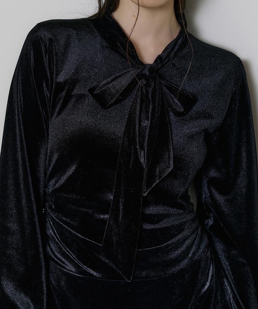 Riorg Wir Drape Flare Ribbon Velvet Mini Ops Black