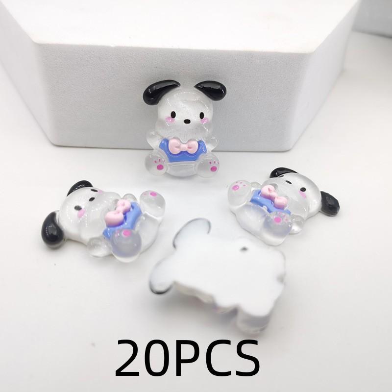 20PCS Transparent Cartoon Melody Resin Accessories DIY Hair Clips Hair Accessories Phone Case Cream Glue Materials