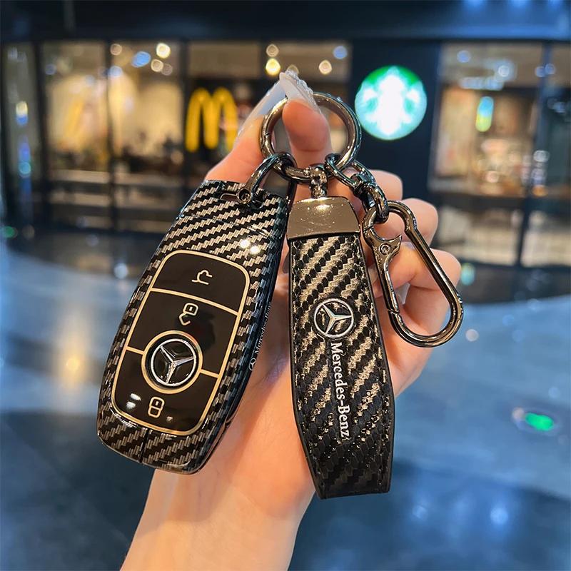 Fashion Car Key Cover Case Shell Protective Bag For Mercedes Benz A E G GLS Class W177 W205 W213 W222 G63 X167 Maybach LL3