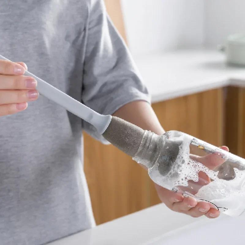 Kitchen Cleaning Supplies Long Handle Sponge Brush Bottle Cleaning Brush Baby Bottle Brush Beers Jugs Cleaner Kitchen Tools