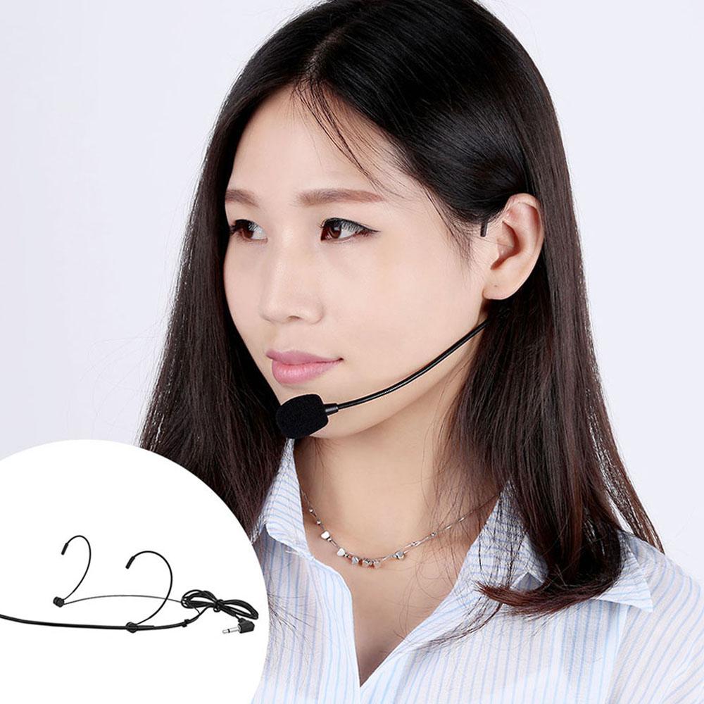 Uni Directional Head mounted Headworn Headset Ear hook Microphone Mic Flexible Wired Boom for Voice Amplifier Amp