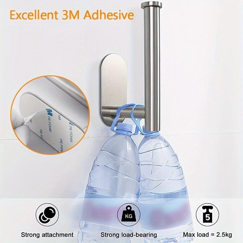 No Drilling Toilet Paper Holder 201 Stainless Steel Self Adhesive Wall Mount Tissue Towel Roll Dispenser for Bathroom Kitchen