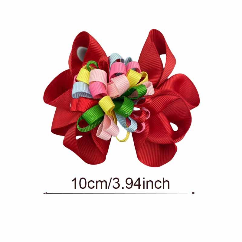 Frühling/Sommer Unifarbene Schleife Rüsche Blume Haarspange: Vielseitiger handgefertigter Bestseller