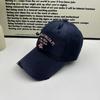 Letter embroidery ripped baseball cap women's American washed old wide-brimmed cap casual versatile face hat