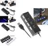Black Led 4 Port Usb 2.0 Hub With Premium Quality Craftsmanship And Timeless Design