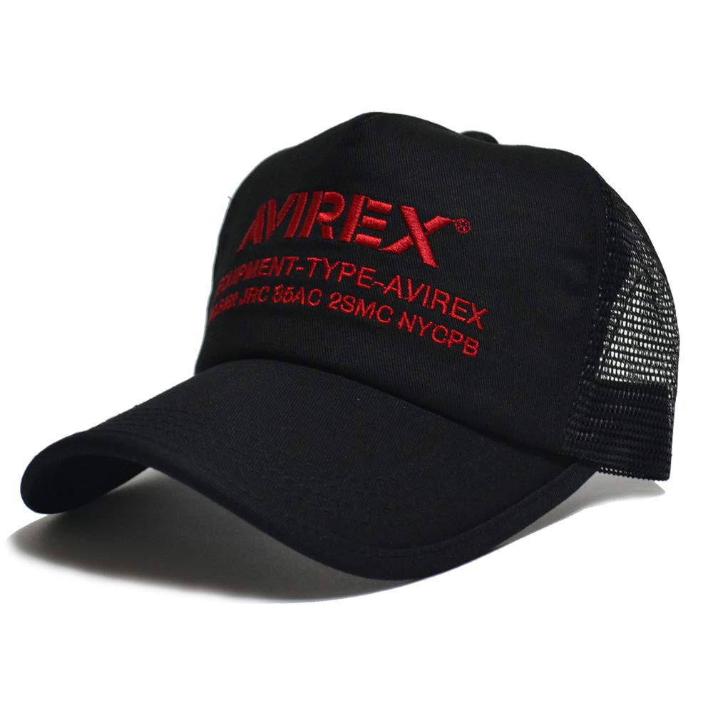 

[Avirex] Number Ring Embroidery Mesh Cap 7300 (Black Black27300)