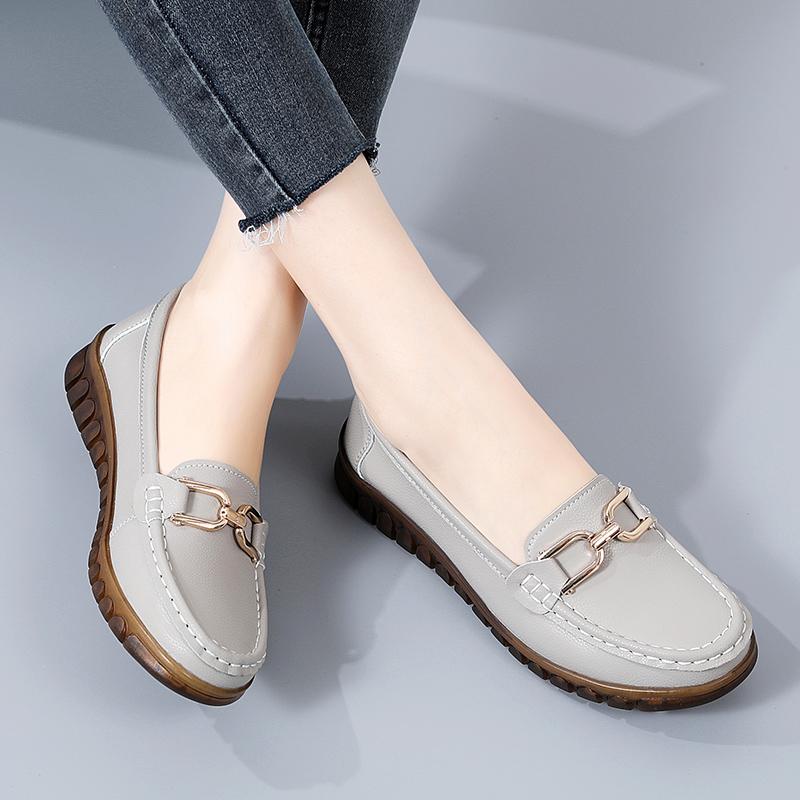 Fashion Women Flats Fashion Genuine Leather Wedge Retro Women Shoe Tassel Women's loafers Slip On Soft Women's moccasins Plus Size