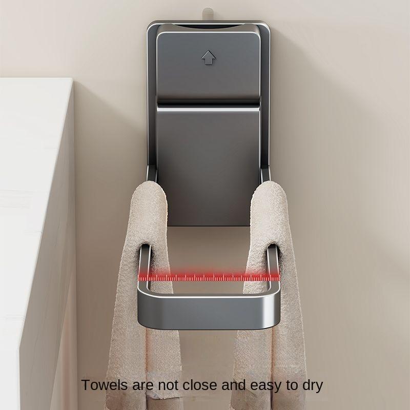 

A Foldable Towel Rack with a Suction Cup, Suitable for Hanging Hand Towels at The Sink, Featuring a No-Drill Design for Storing Towels, Jewelry, Suction cups fold towel r