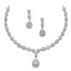 Jewellery Set Fascinating Gold Tone Necklace Set & Earring Adorned with American Diamond Jewellery for Women and Girl