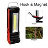 Dimmable COB LED Work Light USB Rechargeable Flashlight with Magnetic &Hook Power Bank Inspection Lamp for Car Repair Camping
