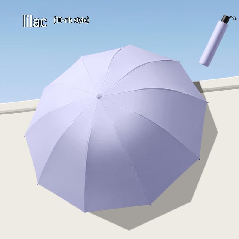 Yushiyi 10-Rib Double Portable Foldable Sun Rain Umbrella
