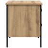 1 Piece modern vintage low cabinet, bedroom nightstand, bedside storage cabinet, double drawer organizer cabinet, round corner supports, 40x42x50 cm