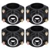 4 Sets Water Drain Saddle Plastic Pipe Additional Quick Connector Tee Kit G1 Female Thread