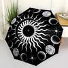 Sun, Moon Themed Eight Rib Automatic Folding Umbrella Is Suitable for Both Men and Women, Making It A Perfect Christmas and Valentine's Day