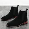 Trend New Designer Winter Fashion Suede Leather Chelsea Ankle Boots For Men Casual Luxury Brand Designer Shoes Zapatos Hombre