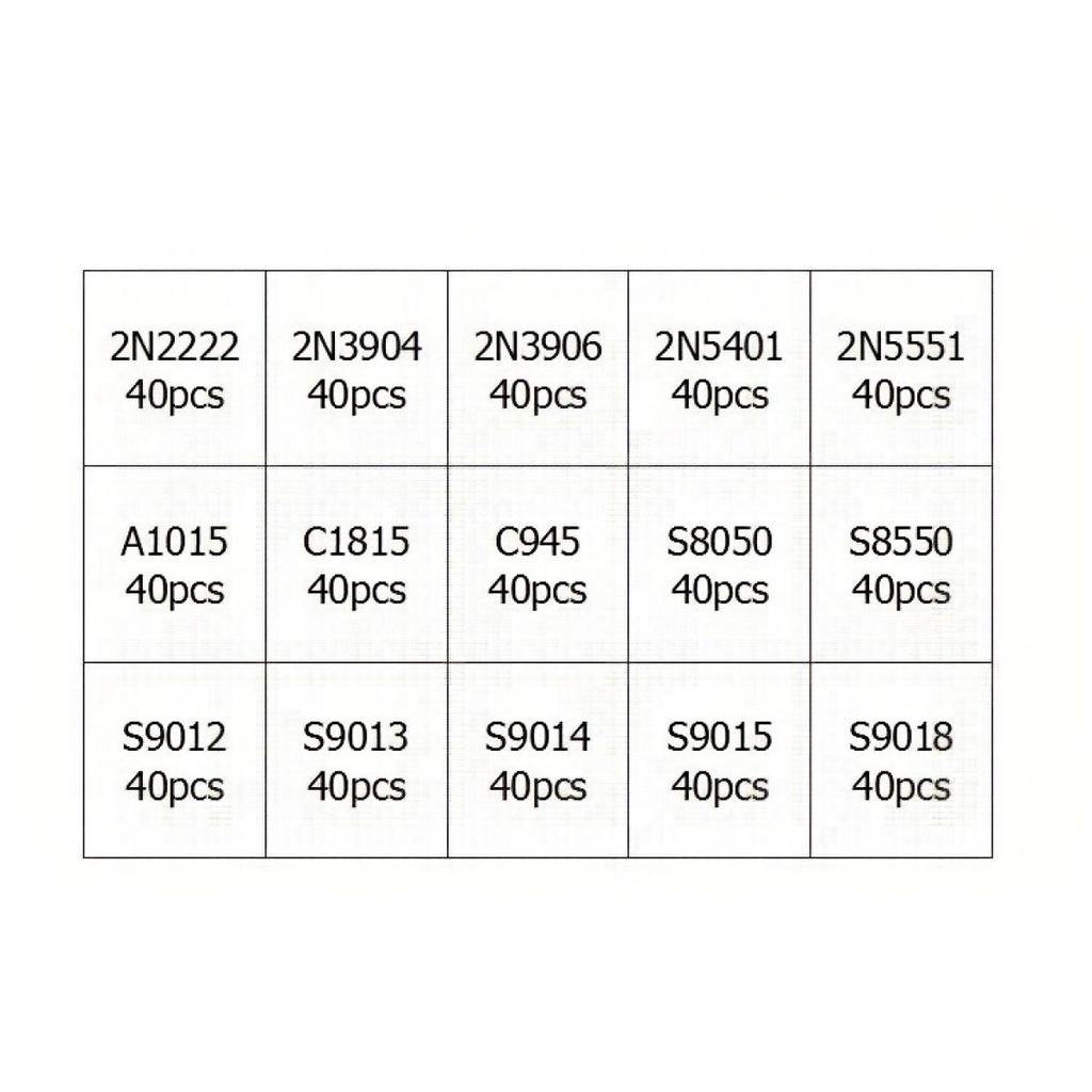 600pcs In Line Transistor NPN TO-92 PNP 2N2222-S9018 Foreign Trade Electronic Components Sample Box