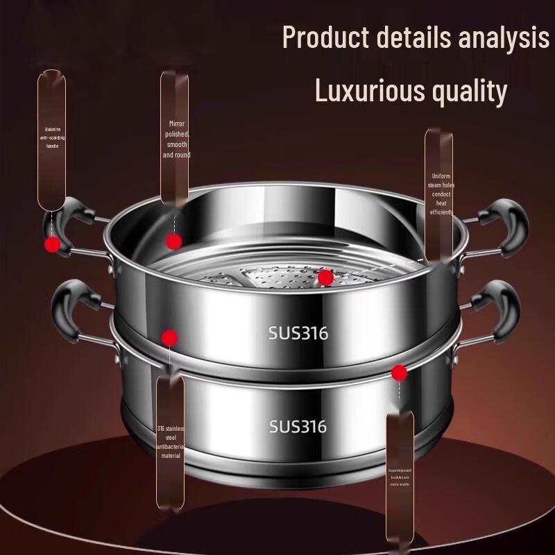 316 Stainless Steel Food Steamer