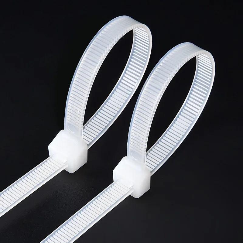 Plastic Nylon Cable Ties Self-locking Cord Ties Straps Adjustable Cables Fastening Loop Home Office Wire Zip Ties Wholesale
