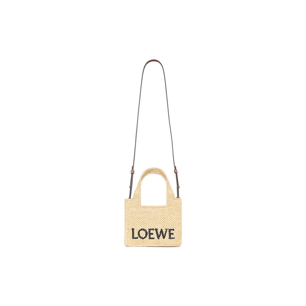Loewe Font Tote With Detachable Adjustable Shoulder Strap In Natural Color Women Tote Bag A685V46X01-2123