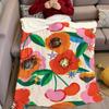 Vivid Bloom Fiesta Flannel Blanket Warm Soft Halloween Christmas Couch Warm Cozy Decorative Decor Gift for All Season
