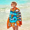 1pc Fashionable Robot-themed Custom Beach Towel Number 67 Super Absorbent Suitable for Summer Beach Camping Trip Gift For Family