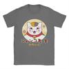 Mens Nyanko Sensei Neko Natsumes Book Of Friends T Shirts Anime Pure Cotton Clothing Vintage Tee Shirt Birthday Gift TShirts